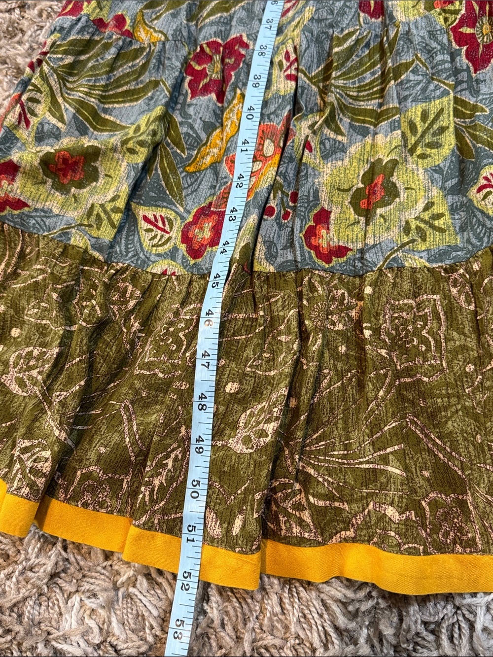Soft Surroundings Kara Batik Bloom Tiered Midi Dress size XL - Picture 12 of 13